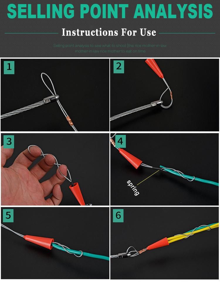 Black and Yellow Three-Core Nylon Cable Puller Wire