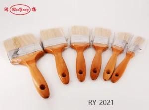 Flat Paint Brush with Varnish Wooden Handle