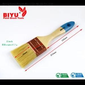 The Latest Version of 2020 Factory Wholesale Hot Sale Cheap High Quality Pure Bristle Paint Brush with Blue Tail Wood Handle and Logo
