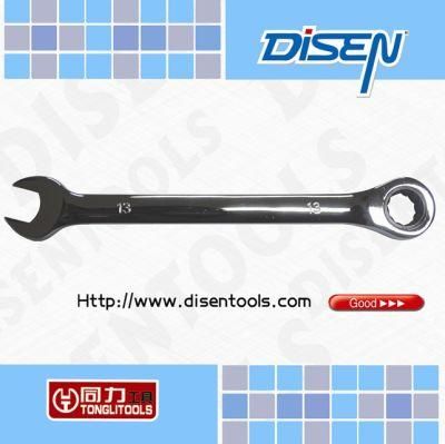 SGS Approved Mirror Finish Size 13mm Rachet Wrench (CR-V/45# Carbon Steel)