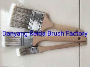 Flat Paint Brushes with Hog Bristle and Short Varnished Birch Wood Handle for Oil&Acrylic