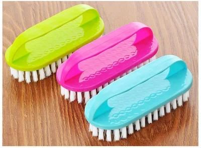 Household Plastic Handle Soft Nylon Cleaning Shoe Brush Laundry Brush