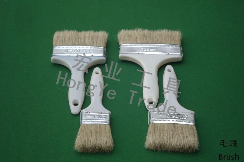 FRP Roller Brush Customized White Plastic Handle 100% Bristle Brush for FRP Laminating
