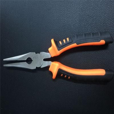 Double Color Handle Hand Tool Cutting Nose Pliers