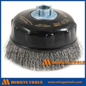 Wire Cup Brush Industrial PRO Coarse Crimped with 5/8-Inch-11 and