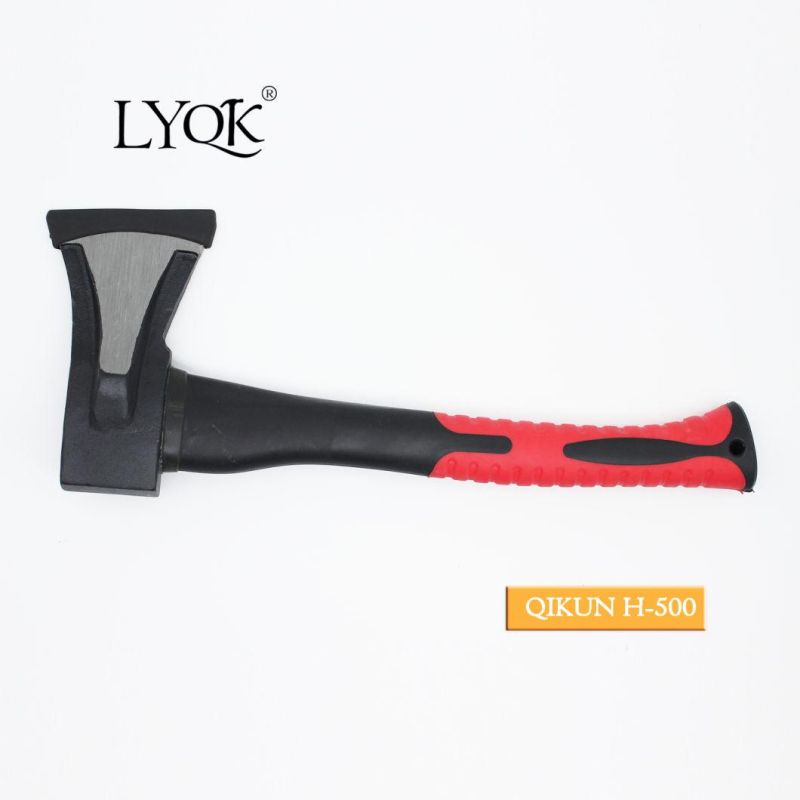 H-405 Construction Hardware Hand Tools Fiberglass Rubber Handle German Type Bricklayer Mason Hammer