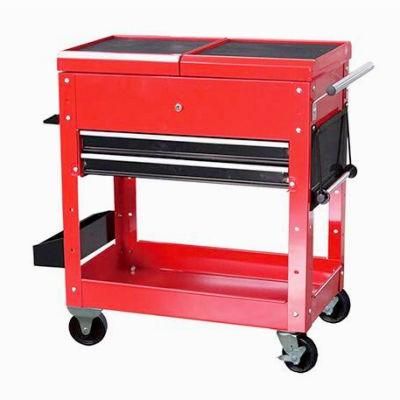 Heavy Duty Supply Cart with Two Storage Tray Shelves