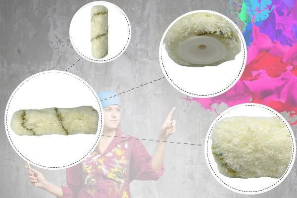 Hardware Decorative Paint Roller Hand Tool Plastic Handle