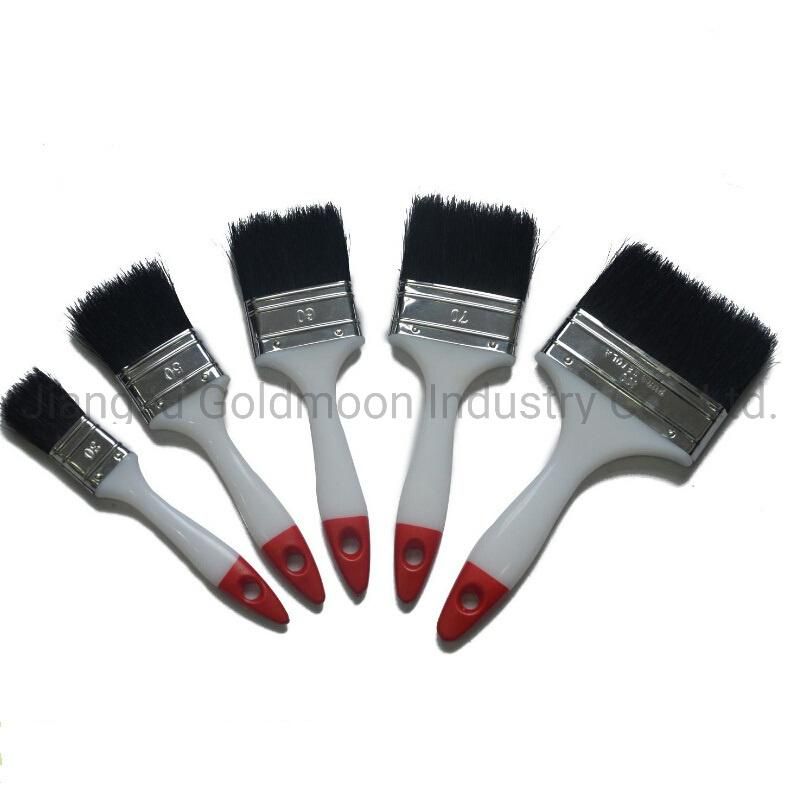 Bristle Blend Double Colour Plastic Handle Power Paint Painting Flat Brush