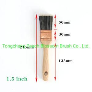 1-6inch Jasper Brand Log Handle Black Pig Bristle Paint Brush