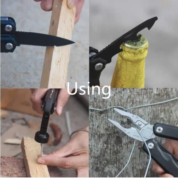 Outdoor Camping Survival Folding Tactical Pliers Repair Folding Screwdriver Stainless Steel Multifunction Knife Tool