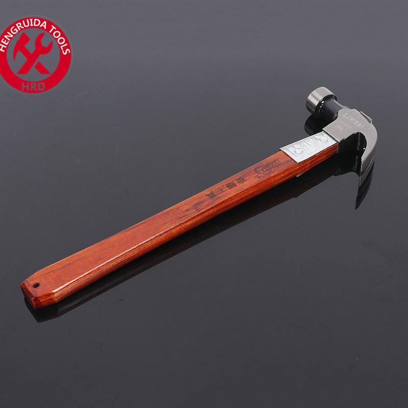 Claw Hammer with Long Wooden Handle Anti Slide Face Manget