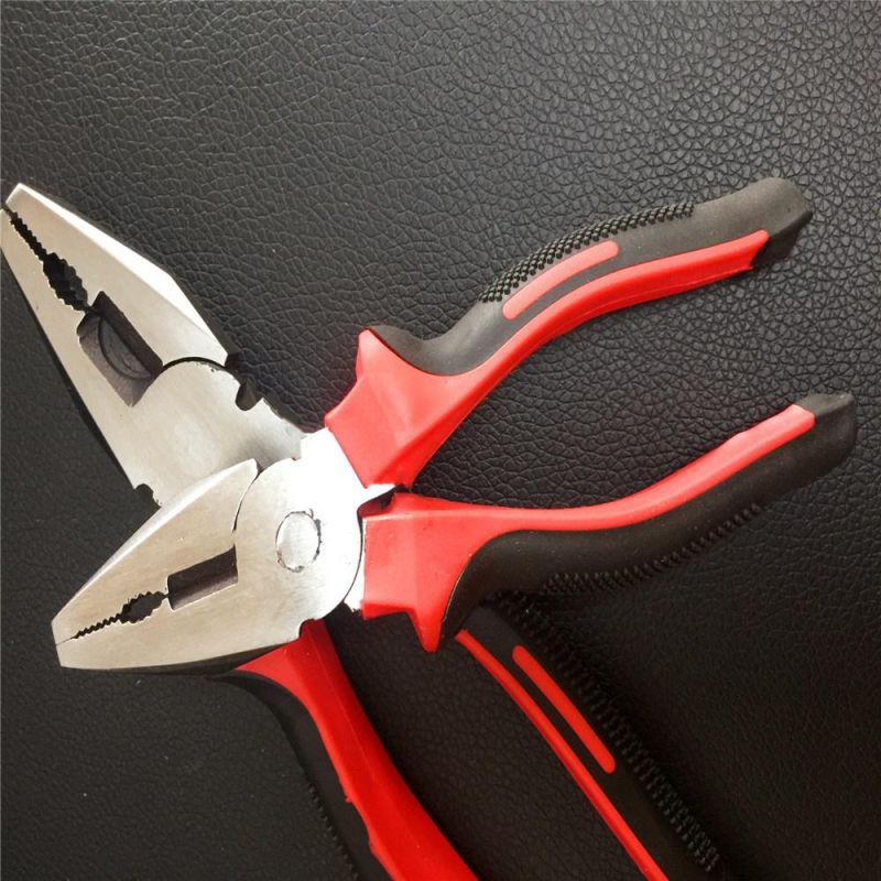 Combination Pliers with Red&Black Color Non-Slip Dandle