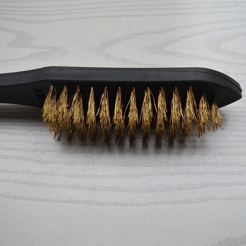 Stainless Steel Wire Brush Copper Wire Stone Brush 3456 Row of Plastic Handle Brush