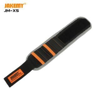 Jakemy Manufacturer &amp; Exporter Oxford Fabric Magnetic Wristband with 5 Strong Magnets for Holding Tools