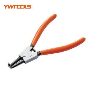 7&quot; American-Style External Circlip Pliers Bent Tips with PVC Handle