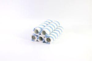Blue Stripe Polyester Fiber Roller Yellow Plastic Handle Paint Roller Brush