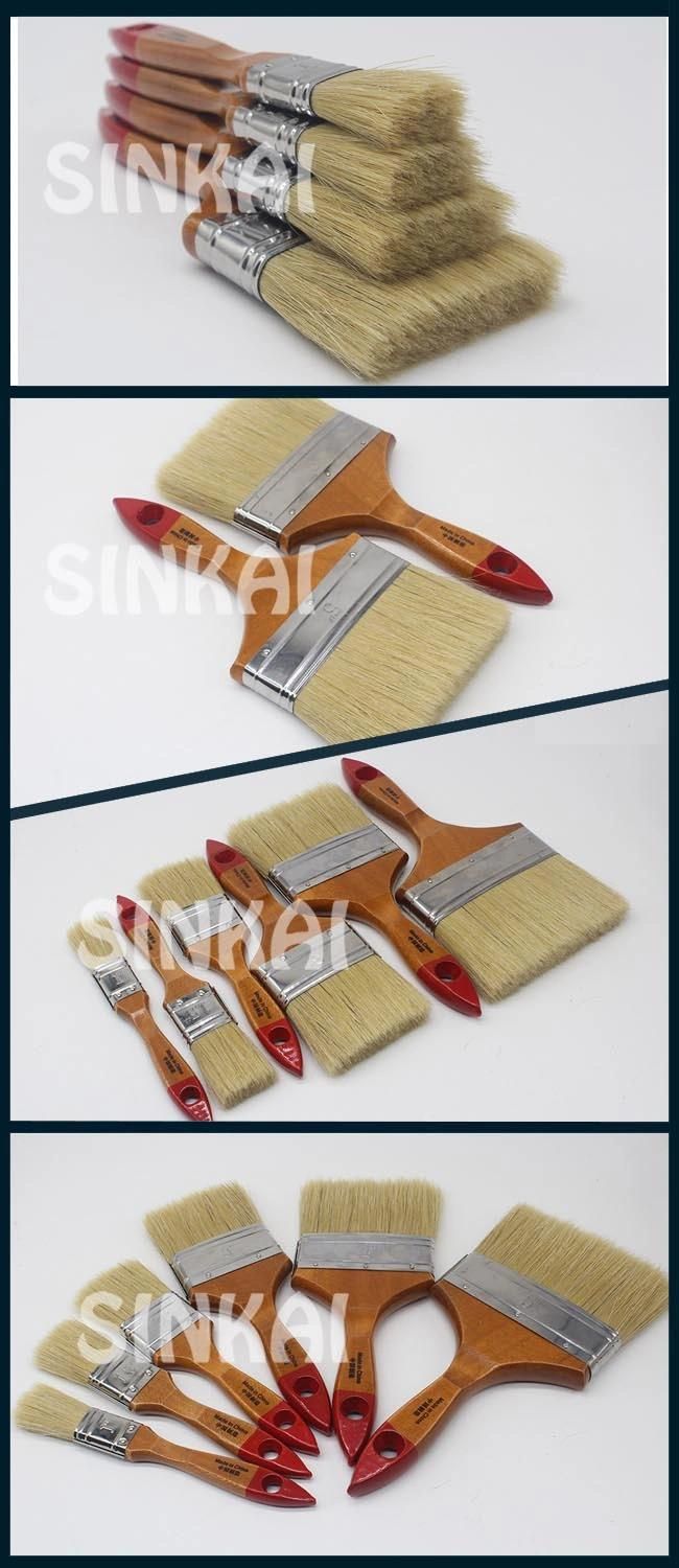 Bangladesh Platanus Wooden Handle with Bristle & Synthetic Filaments Paint Brush