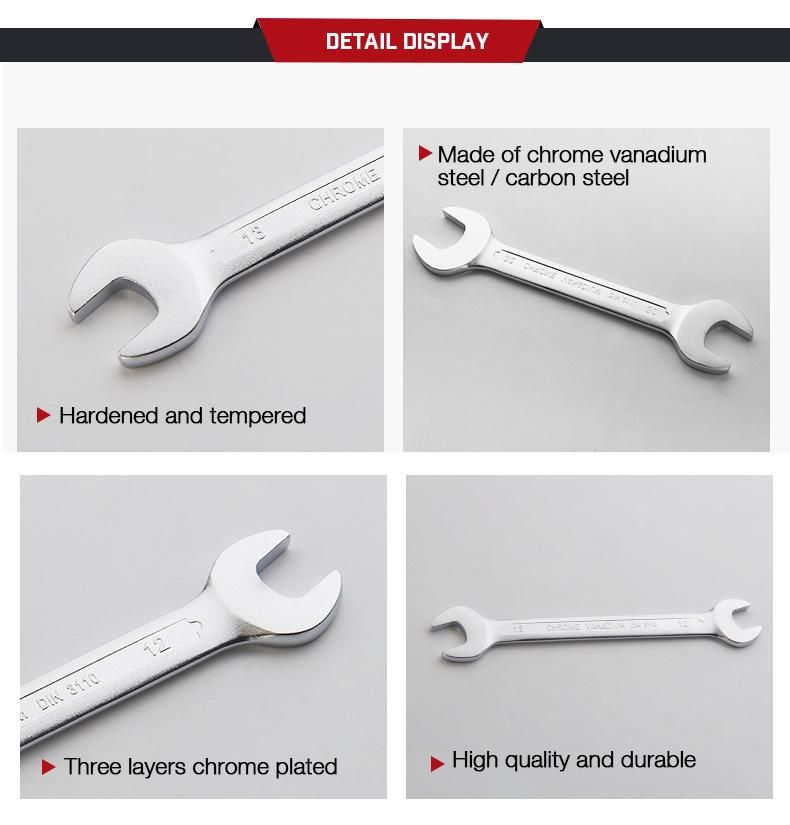 European DIN 3110 CRV Double Open End Wrench