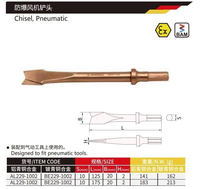 Wedo Becu High Quality Non-Sparking Tools Pneumatic Chisel