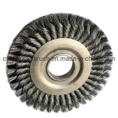 200mm Semi Twist Knot Steel Wire Wheel Brush (YY-108)