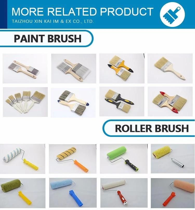 Painting Brush (Flat Brush with White Bristle & Synthetic Filaments, Plastic Handle)