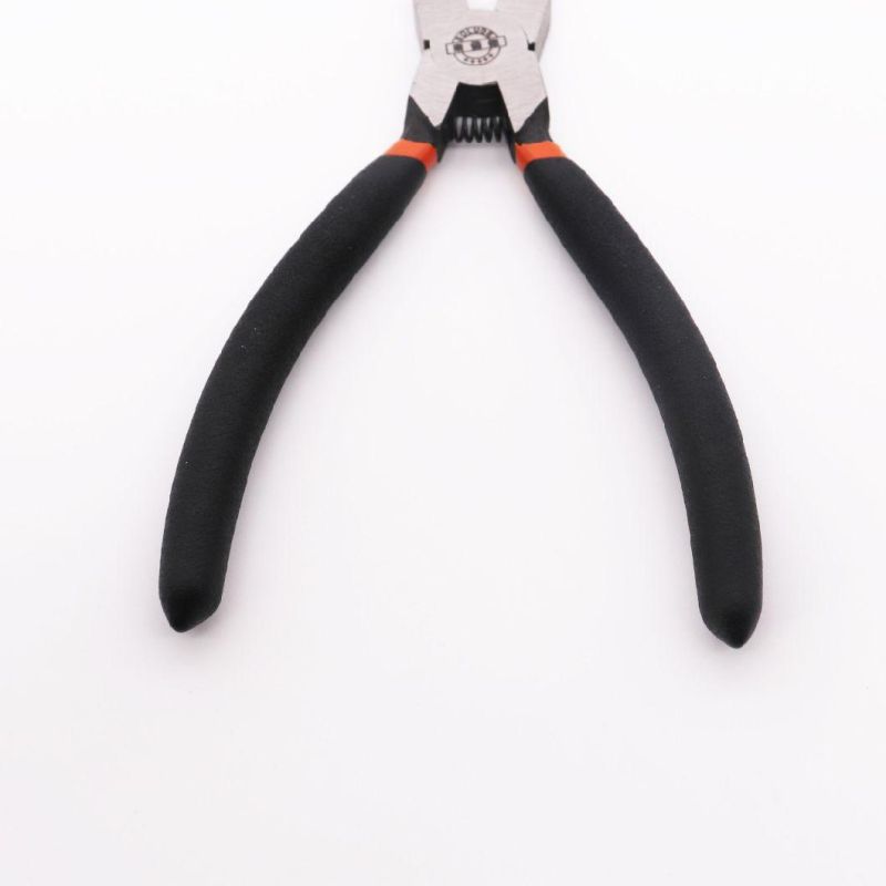6 Inch Screw-Thread Steel Durable Sharp-Nose Pliers with Black Handle