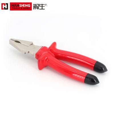 Professional 1000V Pliers, 6&quot;, 7&quot;, 8&quot;, Hand Tools, Hardware Tools, Made of Carbon Steel or Cr-V, Dipped Handle, Pearl-Nickel Plated, Combination Pliers