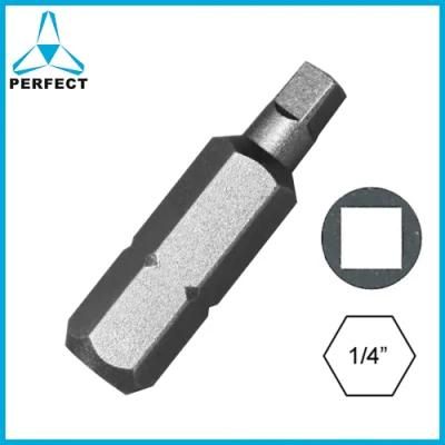 25mm 1/4 Inch Hex Shank Insert Square Screwdriver Bit