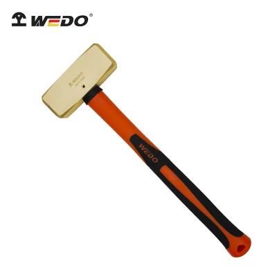 WEDO Non-Sparking Hammer (German Type) Aluminium Bronze Sledge Hammer with Fiberglass Handle