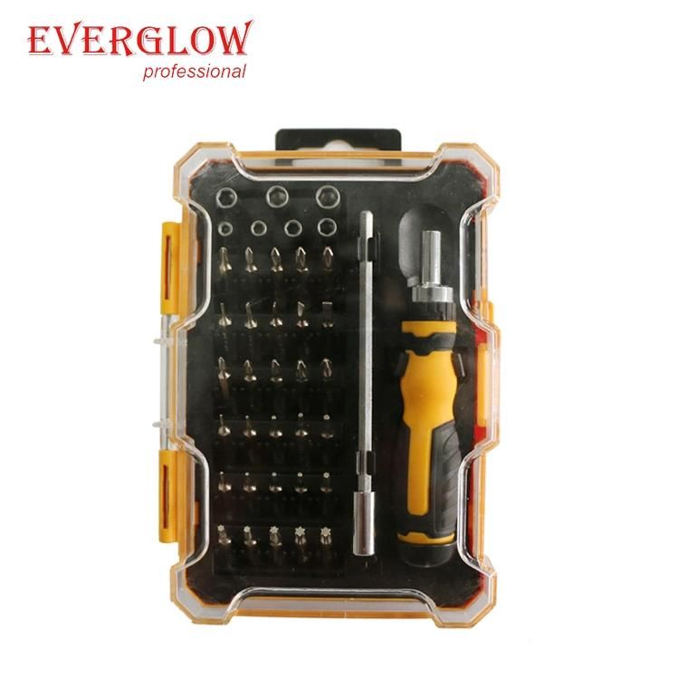 38 PCS Repair Tools Bits Sockets Ratchet Screwdriver Set with Soft Handle