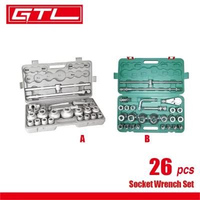 26PCS Socket Wrench Set, 3/4&quot; Socket Wrench Set 26PCS Cr-Mo 3/4 Sleeve Wrench Set 26 PCS Cr-Mo Drive Socket Set (48160063)
