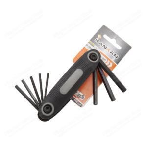 Cr-V Metric 8PCS Folding Wrench Hex Key Set for Hand Tools