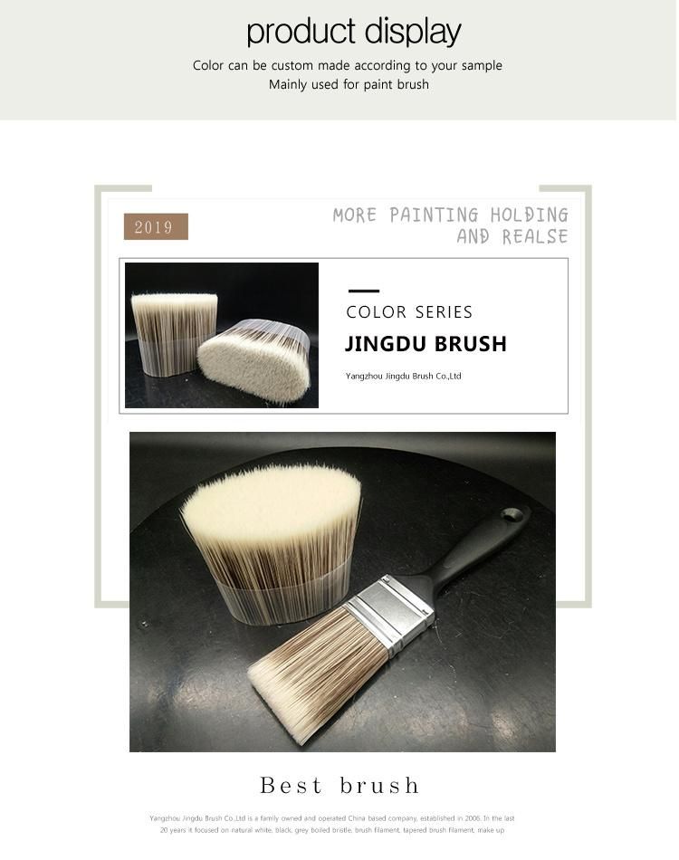 Jd-FM16 White Coffee Mixture Hollow Tapered Filament for Paint Brush Filament