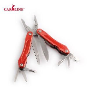 Red Color Stainless Steel Folding Multi Purpose Tool