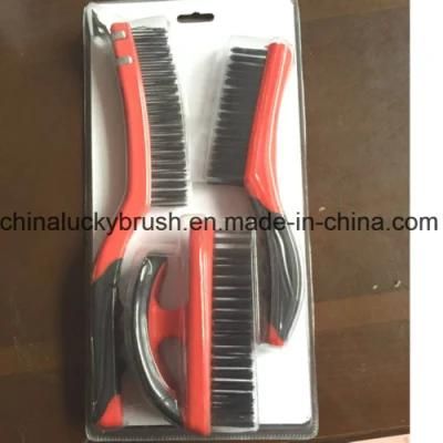 Plastic Handle Wire Brush Three Sets (YY-691)