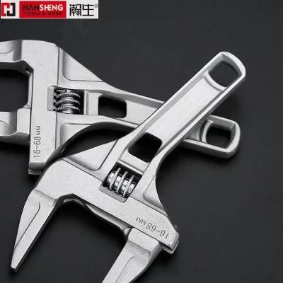 Wide Open Spanner, 16-68mm, Spanner, Wrench, Adjustable Wrench, Made of Aluminum Alloy, Plastic Sprayed on The Surface, Widemouthed
