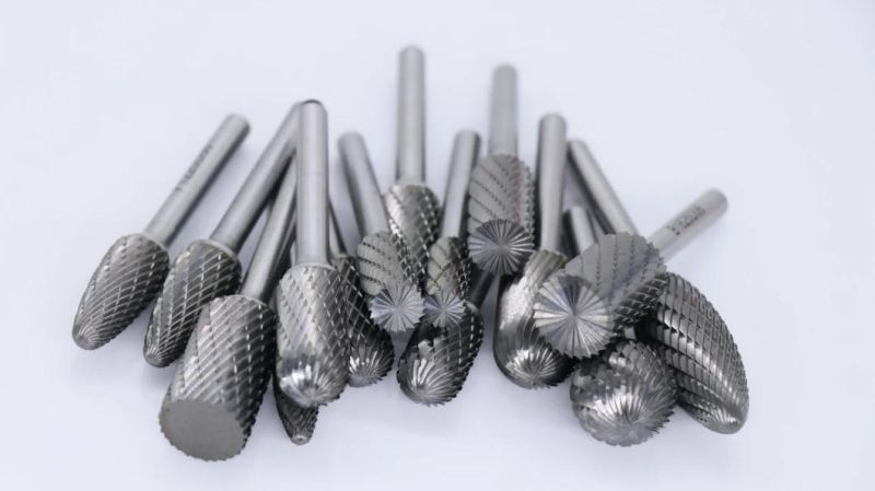 Solid Carbide Rotary Burrs with machine ground cutting flutes