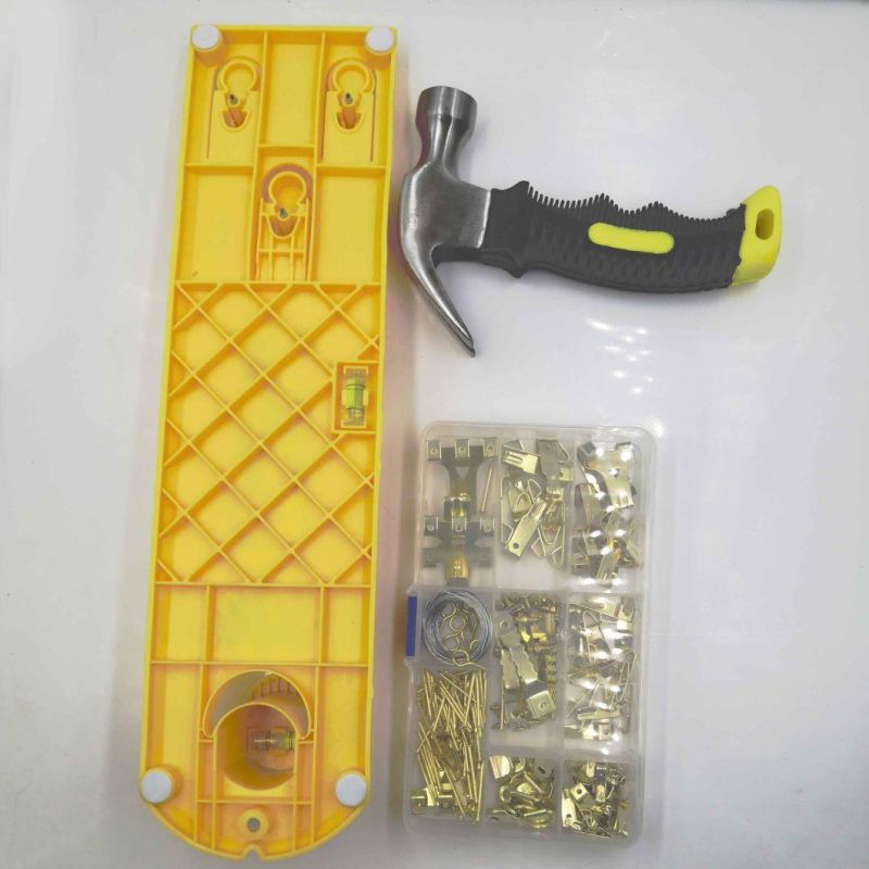 Picture Hanging Tool Picture Frame Metal Hardware Hanging Kit with Level Hammer