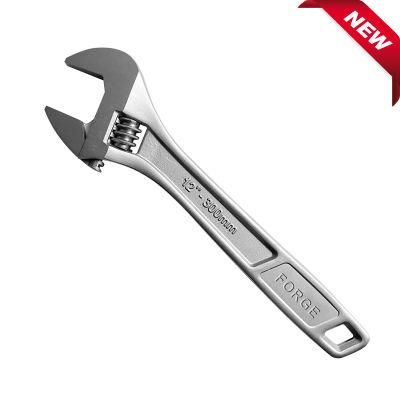 8&quot; Quality Carbon Steel Matte Chrome Plated Adjustable Spanner Wrench