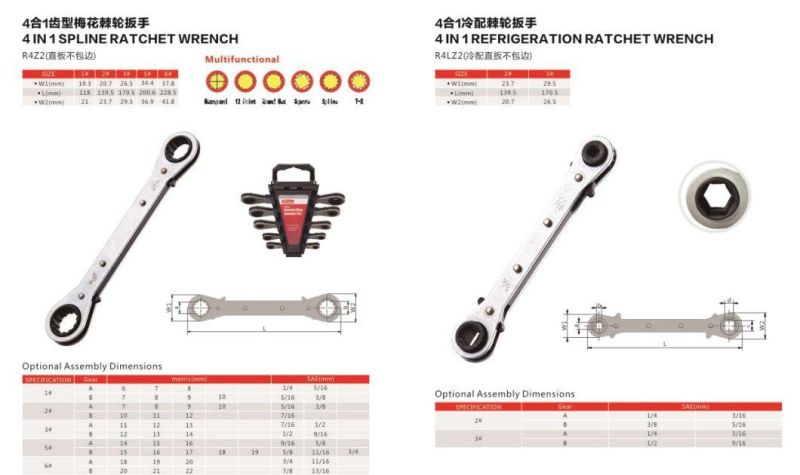 Wilms 5 Piece Straight Ratchet Set, Imperial Ratchet Wrench, Metric Hand Tool Spanner Set