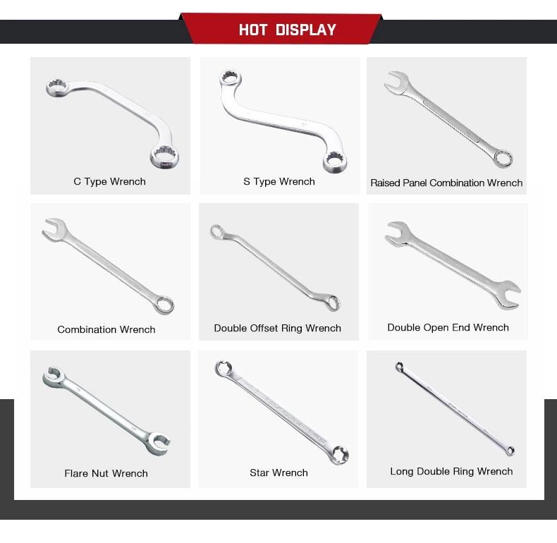 OEM Wholesale Carbon Steel 45c CRV Material Wrench and Spanner