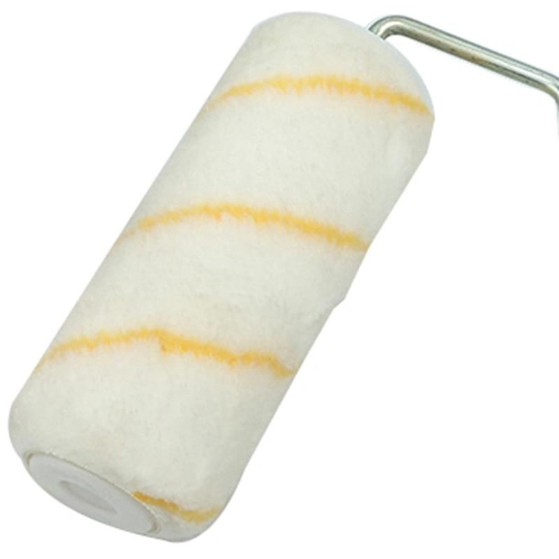 7" Pile 12mm Yellow Stripe Acrylic Paint Roller Brush for House Painting