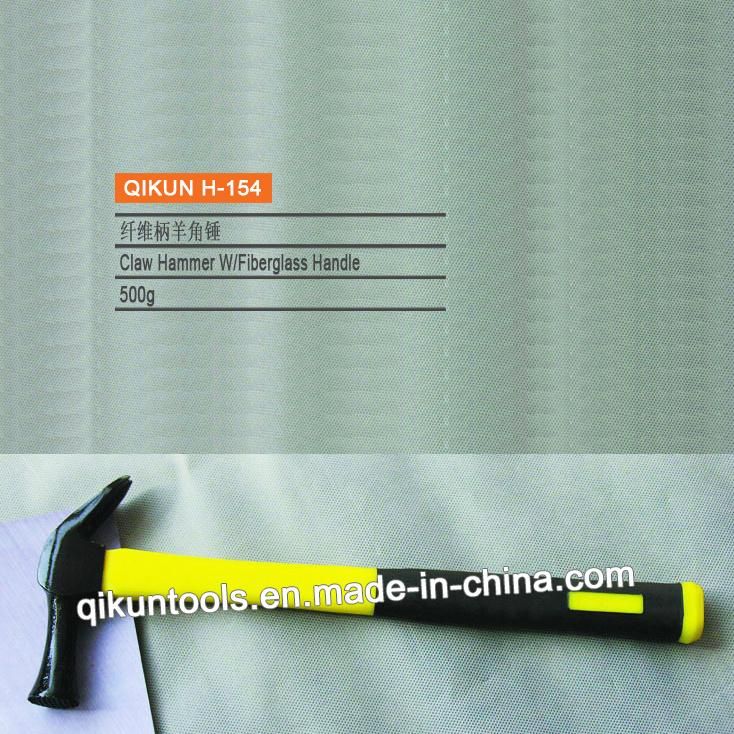 H-149 Construction Hardware Hand Tools American Straight Type Claw Hammer with Fiberglass Handle