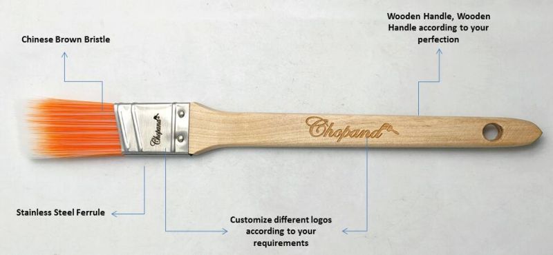 Chopand Environmental Customizable Logo Wooden Handle 1.5inch Paint Brush