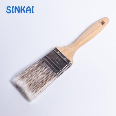 Hot Selling Custom Size High Quality Wood Handle Wall Painting Filament Grey Paint Brush