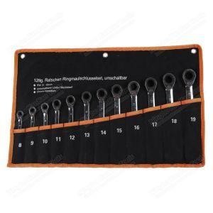 12PCS Ratchet Combination Wrench with Switch for Hand Tools Spanner Set