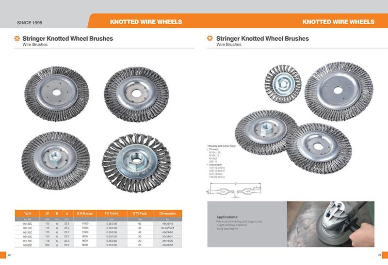 Stringer Knotted Wheel Brushes for for Weld Cleaning