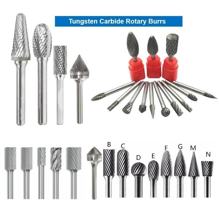 Tungsten Carbide Rotary Files Carbide Burrs E1016-M06 with Single Cutters