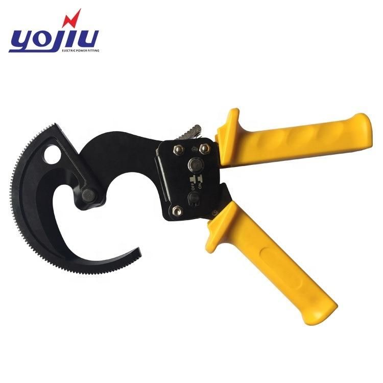 HS-500b Wholesale Adjustable Ratchet Type Cable Scissors Handle Fiber Optic Wire Pliers Round Cable Cutter